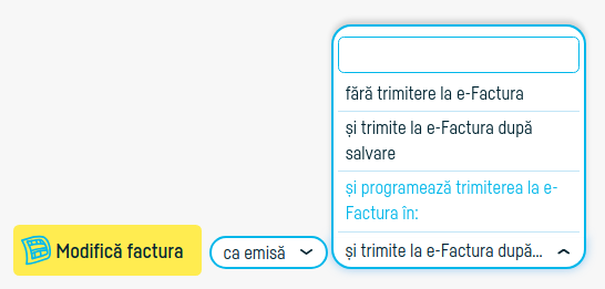 Cum transmiți automat o factură în SPV - pasul 2