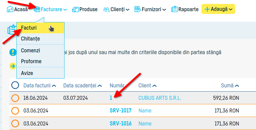 Cum adaug o factură? - pasul 13