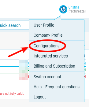 Notifications about changes in your client's data - pasul 1