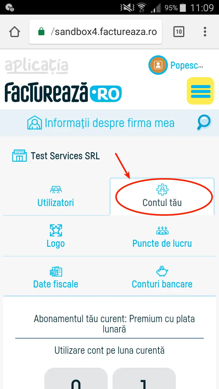 Cum pot exporta datele asociate contului meu? - pasul 2